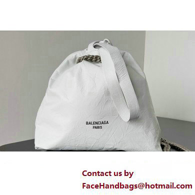 Balenciaga Crush Small Tote Bag in crushed calfskin White 2023