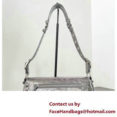 Balenciaga Le Cagole Small Sling Bag in Arena calfskin Silver Spring 2024 - Click Image to Close