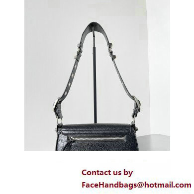 Balenciaga Le Cagole XS Sling Bag in Arena calfskin Black Spring 2024 - Click Image to Close