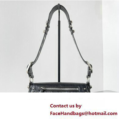 Balenciaga Le Cagole XS Sling Bag in Arena calfskin Black Spring 2024