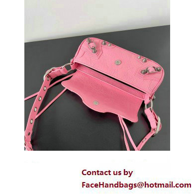 Balenciaga Le Cagole XS Sling Bag in Arena calfskin Pink Spring 2024