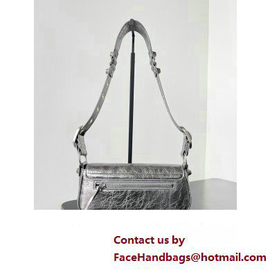 Balenciaga Le Cagole XS Sling Bag in Arena calfskin Silver Spring 2024 - Click Image to Close