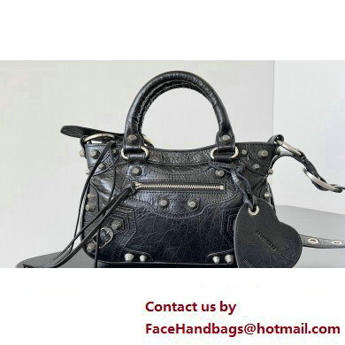 Balenciaga Neo Cagole Small Tote Bag in Arena calfskin Black 2023