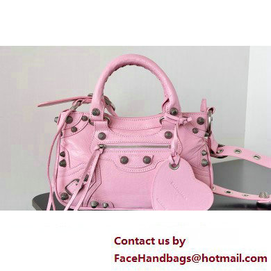 Balenciaga Neo Cagole Small Tote Bag in Arena calfskin Pink 2023 - Click Image to Close