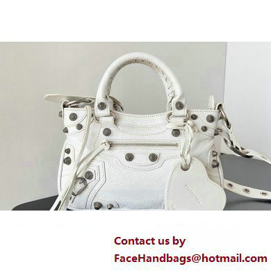 Balenciaga Neo Cagole Small Tote Bag in Arena calfskin White 2023