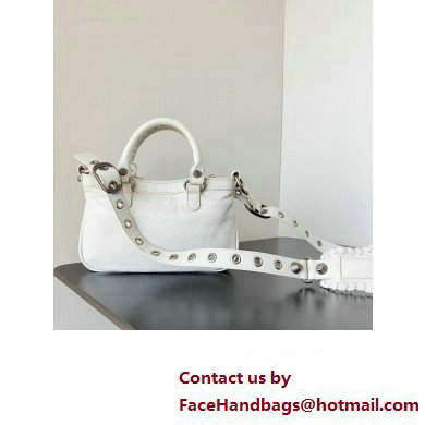 Balenciaga Neo Cagole Small Tote Bag in Arena calfskin White 2023