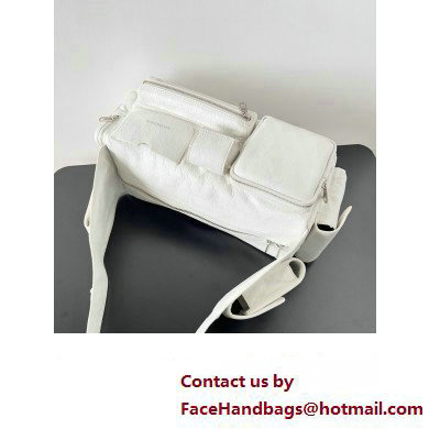 Balenciaga Superbusy Small Sling Bag in Arena calfskin White 2023