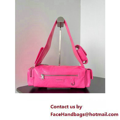 Balenciaga Superbusy XS Sling Bag in Arena calfskin Bright Pink 2023