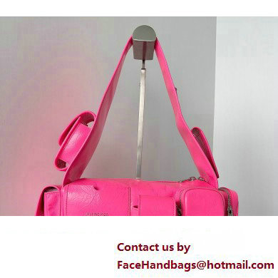 Balenciaga Superbusy XS Sling Bag in Arena calfskin Bright Pink 2023