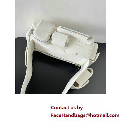 Balenciaga Superbusy XS Sling Bag in Arena calfskin White 2023