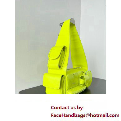 Balenciaga Superbusy XS Sling Bag in Arena calfskin neon yellow 2023 - Click Image to Close