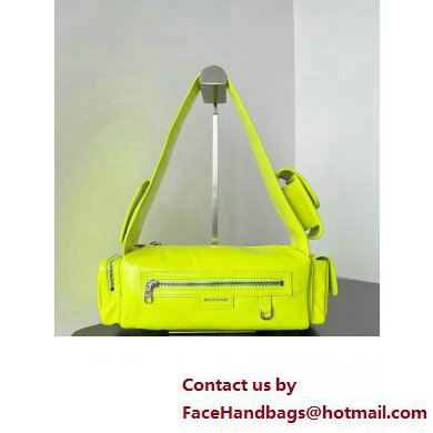 Balenciaga Superbusy XS Sling Bag in Arena calfskin neon yellow 2023