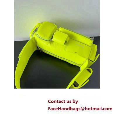 Balenciaga Superbusy XS Sling Bag in Arena calfskin neon yellow 2023