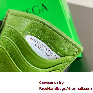 Bottega Veneta Cassette Intreccio leather Credit Card Case Green 2024