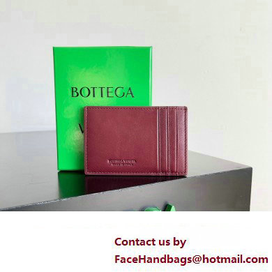 Bottega Veneta Cassette Intreccio leather Credit Card Case Red 2024