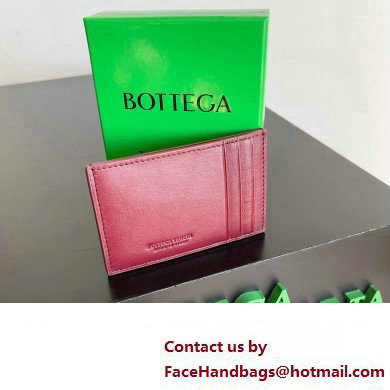 Bottega Veneta Cassette Intreccio leather Credit Card Case Red 2024