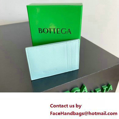 Bottega Veneta Cassette Intreccio leather Credit Card Case TEAL WASHED 2024