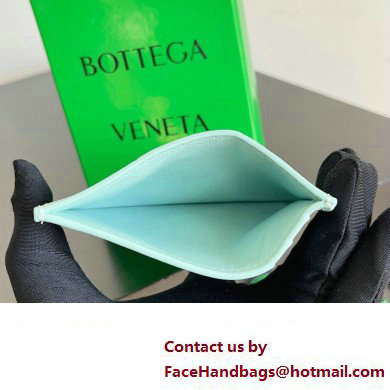 Bottega Veneta Cassette Intreccio leather Credit Card Case TEAL WASHED 2024