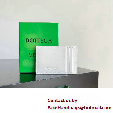 Bottega Veneta Cassette Intreccio leather Credit Card Case White 2024