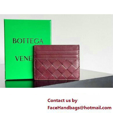 Bottega Veneta Intrecciato Credit Card Case burgundy 2024