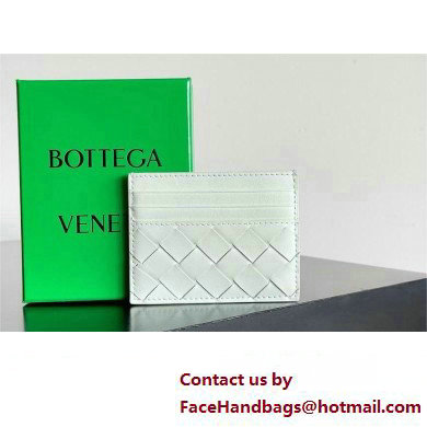 Bottega Veneta Intrecciato Credit Card Case light green 2024