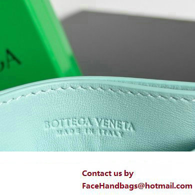 Bottega Veneta Intrecciato Credit Card Case sky blue 2024