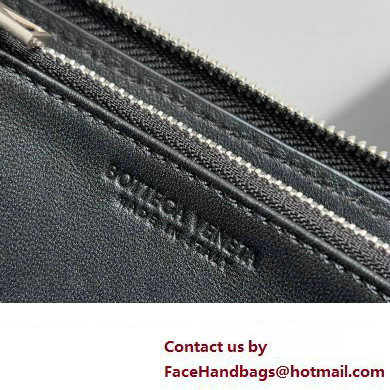 Bottega Veneta Intrecciato Zip Around Wallet Black 2023