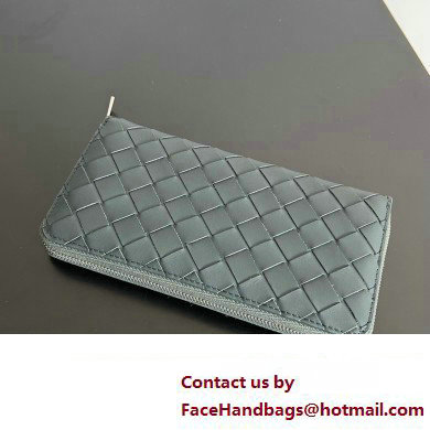 Bottega Veneta Intrecciato Zip Around Wallet Dark Green 02 2023