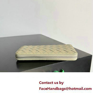 Bottega Veneta Intrecciato Zip Around Wallet Taupe 2023