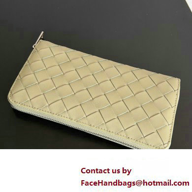 Bottega Veneta Intrecciato Zip Around Wallet Taupe 2023