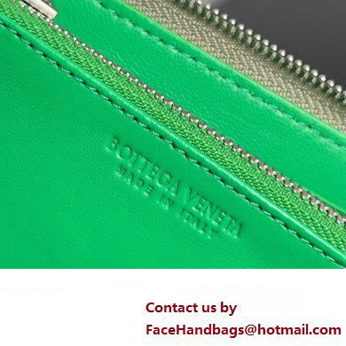 Bottega Veneta Intrecciato Zip Around Wallet Taupe/Green 2023