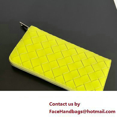 Bottega Veneta Intrecciato Zip Around Wallet Yellow 2023