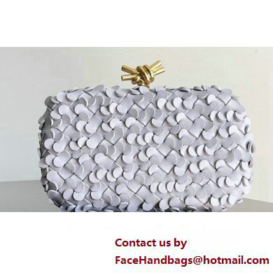 Bottega Veneta Knot Intreccio lamina leather minaudiere with leather sequins Bag Lavender 2024