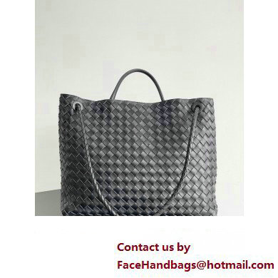 Bottega Veneta Large Andiamo Top Handle Bag in Intrecciato Leather 743575 Black 2023