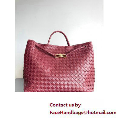 Bottega Veneta Large Andiamo Top Handle Bag in Intrecciato Leather 743575 barolo 2023