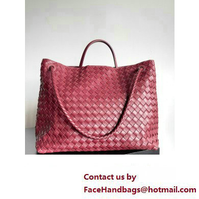 Bottega Veneta Large Andiamo Top Handle Bag in Intrecciato Leather 743575 barolo 2023