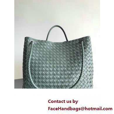 Bottega Veneta Large Andiamo Top Handle Bag in Intrecciato Leather 743575 slate 2023