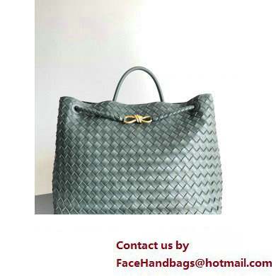 Bottega Veneta Large Andiamo Top Handle Bag in Intrecciato Leather 743575 slate 2023