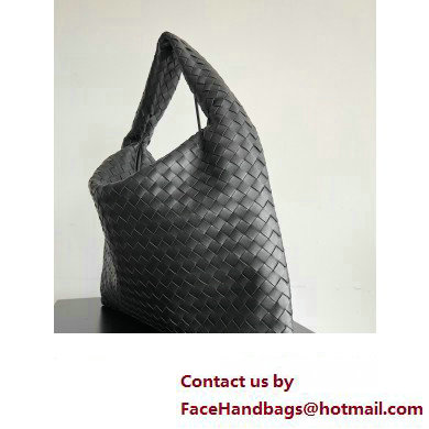 Bottega Veneta Large Hop Intrecciato leather shoulder bag Black 2023