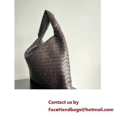 Bottega Veneta Large Hop Intrecciato leather shoulder bag Coffee 2023