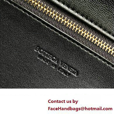 Bottega Veneta Long Clutch Andiamo With Handle Intrecciato leather bag Black with metallic knot closure 2024