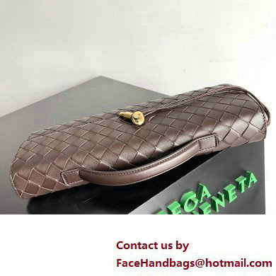 Bottega Veneta Long Clutch Andiamo With Handle Intrecciato leather bag FONDANT with metallic knot closure 2024