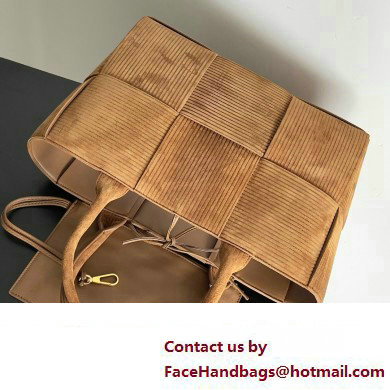 Bottega Veneta Medium Arco Intreccio corduroy suede Tote Bag 2023