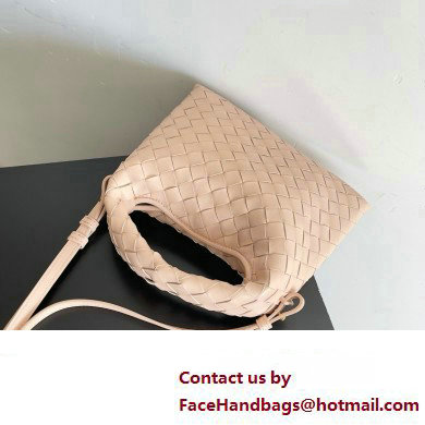 Bottega Veneta Mini Hop Intrecciato leather cross-body Bag with detachable strap pink 2024