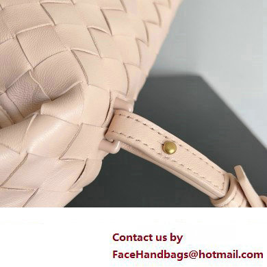 Bottega Veneta Mini Hop Intrecciato leather cross-body Bag with detachable strap pink 2024