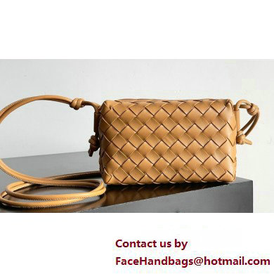 Bottega Veneta Mini Loop Camera Intrecciato leather cross-body Bag ALMOND 2024 - Click Image to Close