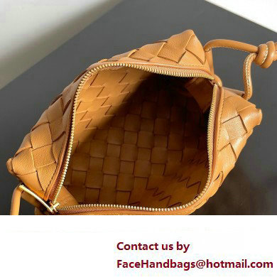 Bottega Veneta Mini Loop Camera Intrecciato leather cross-body Bag ALMOND 2024