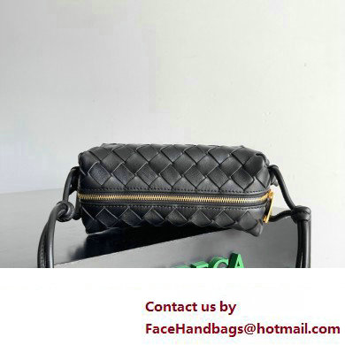 Bottega Veneta Mini Loop Camera Intrecciato leather cross-body Bag Black 2024