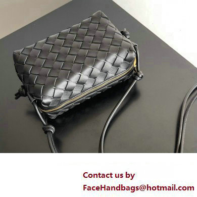 Bottega Veneta Mini Loop Camera Intrecciato leather cross-body Bag Black 2024