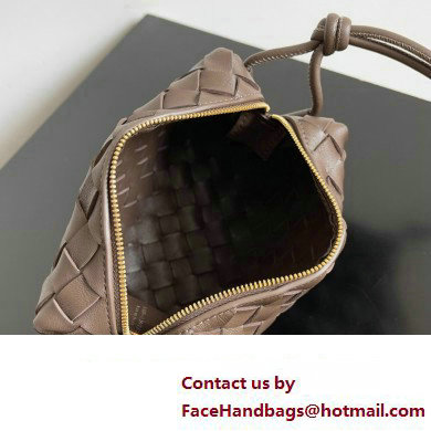 Bottega Veneta Mini Loop Camera Intrecciato leather cross-body Bag FONDANT 2024